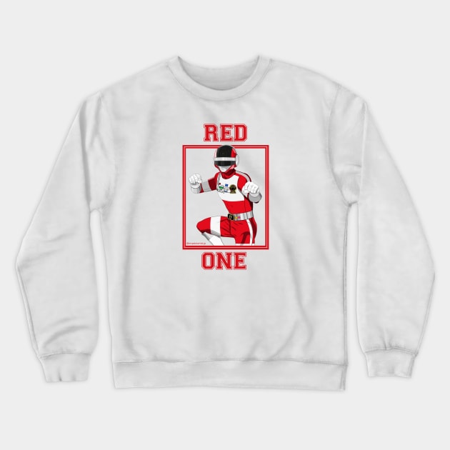 Red One Crewneck Sweatshirt by Zapt Art